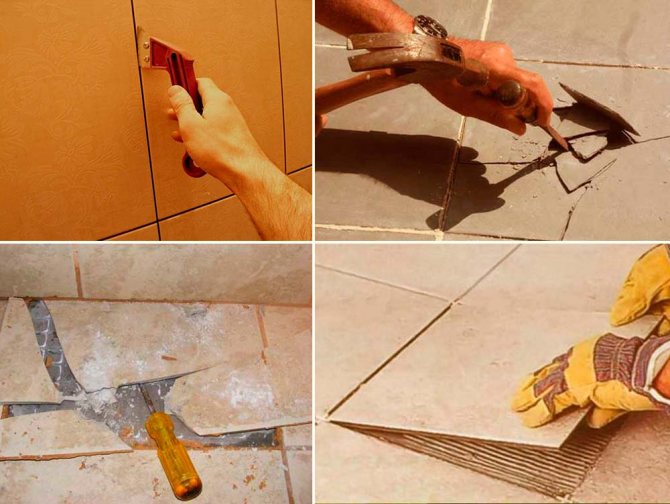 Как лучше всего снять плитку со стены: способы демонтажа и инструменты