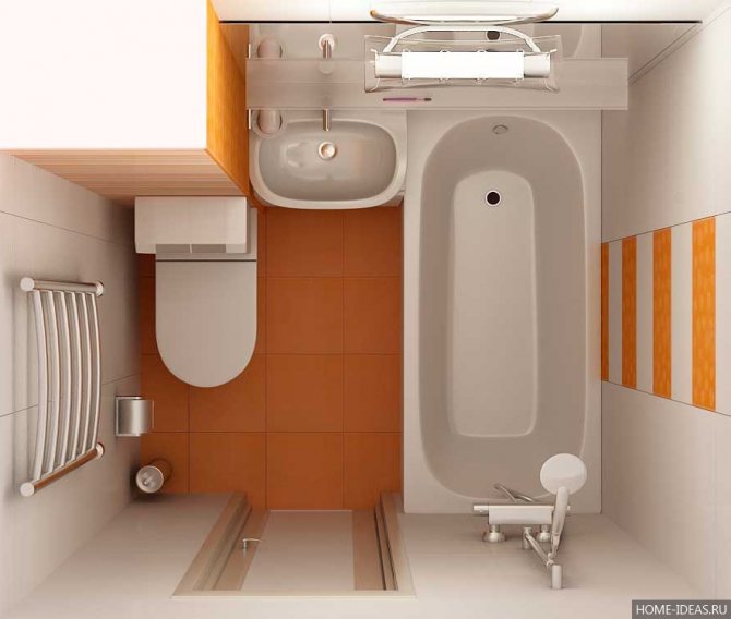 Интерьер ванной комнаты совмещенной с туалетом (25 фото)
