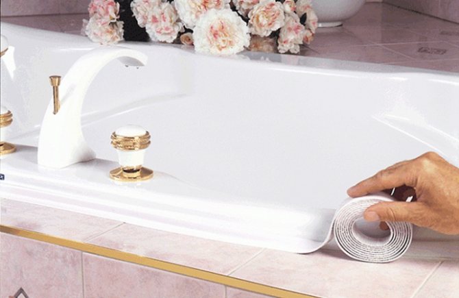 Бордюрная лента в ванной – пошаговая инструкция