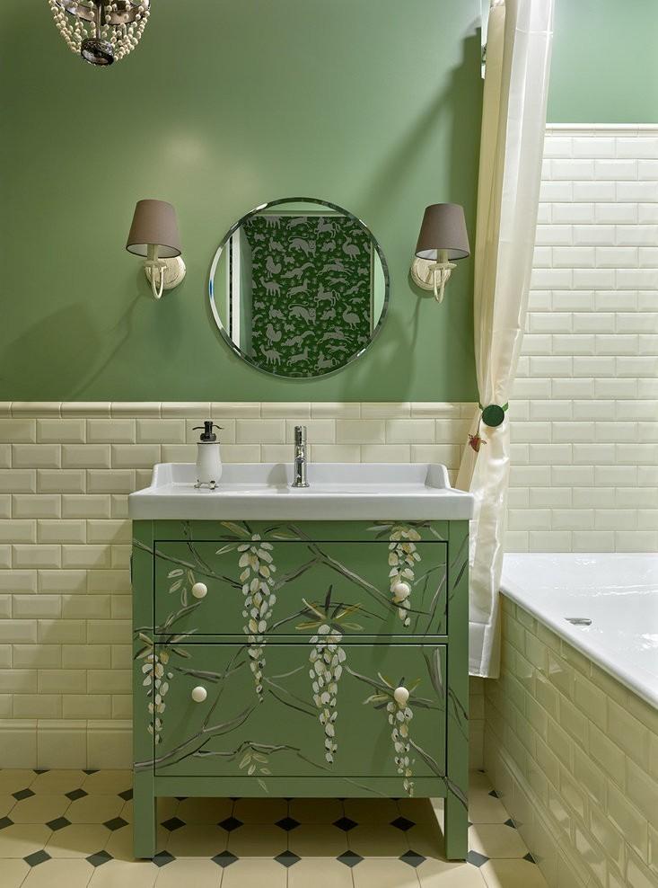 Дизайн ванной комнаты в хрущевке - пастельные тона