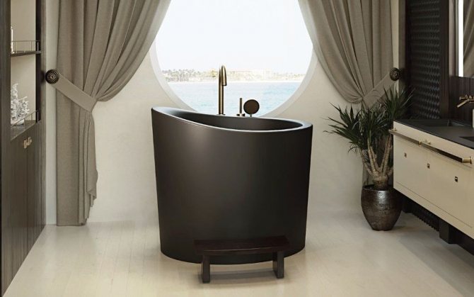 Дизайнерские сидячие ванны - это сочетание миниатюрных размеров и внешней привлекательности