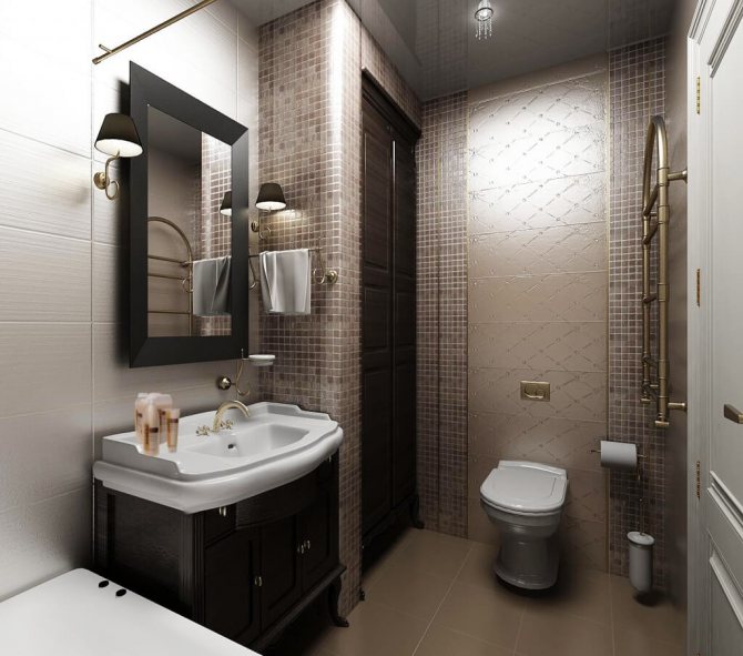 Фото — 25 Необычайно стильная совмещенная ванная комната