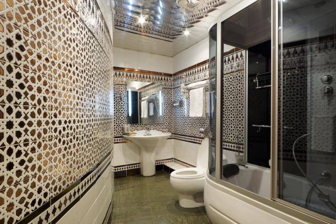 Фото — 40 Необычный дизайн ванны совмещенной с туалетом в восточном стиле