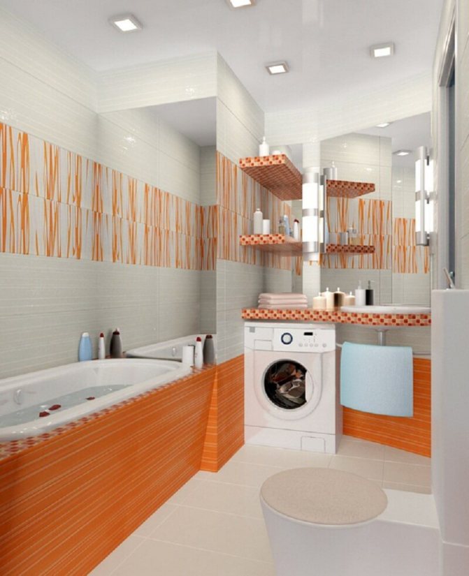 Фото — 46 Яркий дизайн ванной комнаты