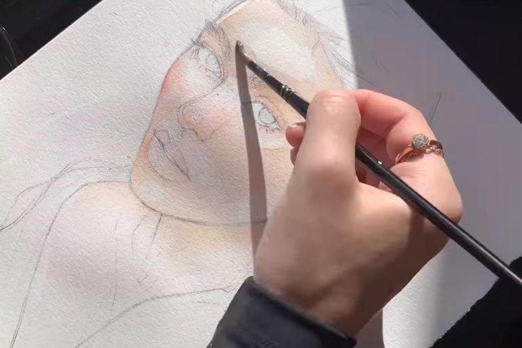 Как нарисовать портрет человека акварелью