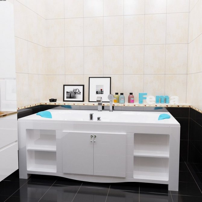 Как сделать красивый и практичный экран для ванны из плитки. Экран для ванны своими руками