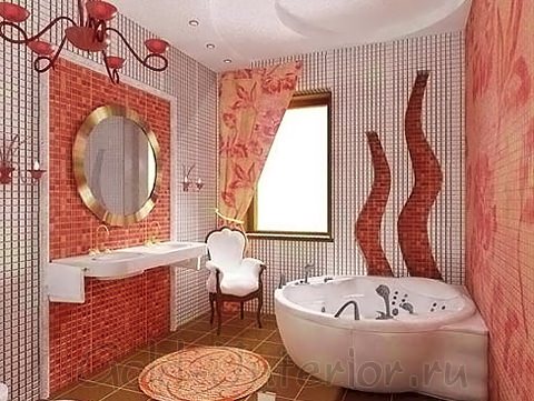 Креативное оформление плиткой ванной и туалета