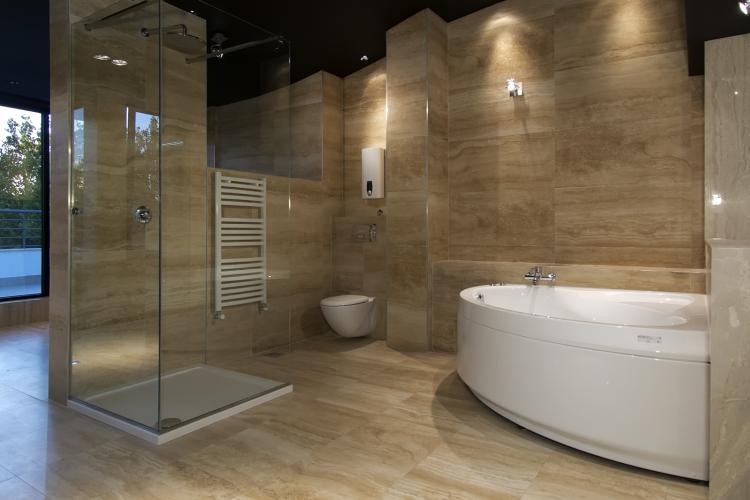 Отделка стен - Дизайн ванной комнаты в современном стиле