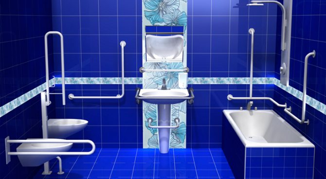 Проект ванной комнаты для инвалидов
