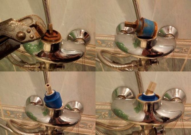 схема смесителя для ванной с душем ремонт