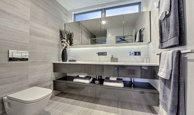 Ванная комната в серых тонах_фото