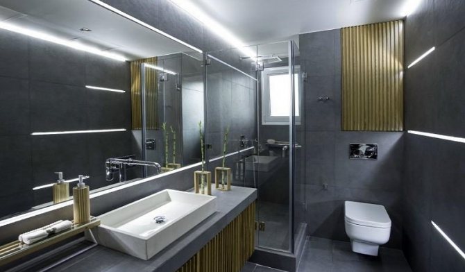 Ванная комната в серых тонах_фото