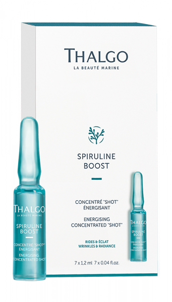 Thalgo Spiruline Boost Energising Concentrated Shot Энергизирующий концентрат для сияния и коррекции морщин со спирулиной