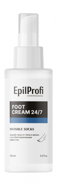 Epilprofi Professional 24/7 Foot Cream Жидкий тальк для ног от пота и запаха с антибактериальным эффектом