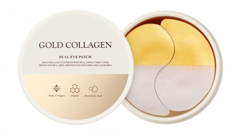 SNP Gold Collagen Dual Eye Patch 60 гидрогелевых патчей для области вокруг глаз с золотом и коллагеном